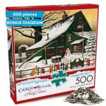 Buffalo Games - Charles Wysocki - Cocoa Break at The Copperfields - 500 Piece Jigsaw Puzzle Multi, 21.25"L X 15"W