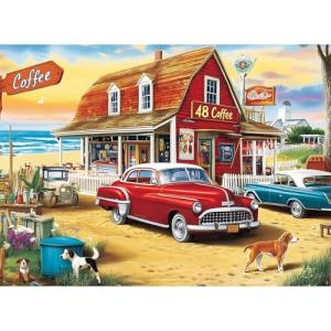 500 Pieces Landscape Puzzles for Adults, Coffee Shop Puzzle for Adults, OceanPuzzle 500 Pieces, Gift for Birthday, Home Decor, Fun for Family Entertainment(20.5 * 15 in)