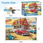 500 Pieces Landscape Puzzles for Adults, Coffee Shop Puzzle for Adults, OceanPuzzle 500 Pieces, Gift for Birthday, Home Decor, Fun for Family Entertainment(20.5 * 15 in)
