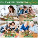 500 Piece Puzzle for Adults | Wildflowers Vintage Book Puzzle | Recycled Cardboard Flower Bookshelf Jigsaw Puzzles 500 Pieces | Challenging Fall Plant Floral Puzzles Perfect for Game Nights 20.5*15in