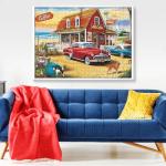 500 Pieces Landscape Puzzles for Adults, Coffee Shop Puzzle for Adults, OceanPuzzle 500 Pieces, Gift for Birthday, Home Decor, Fun for Family Entertainment(20.5 * 15 in)