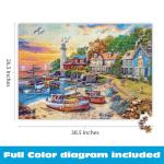 Buffalo Games - Dominic Davison - American Harbor Town - 2000 Piece Jigsaw Puzzle for Adults -Challenging Puzzle Perfect for Game Nights - Finished Size is 38.50 x 26.50