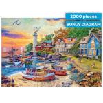 Buffalo Games - Dominic Davison - American Harbor Town - 2000 Piece Jigsaw Puzzle for Adults -Challenging Puzzle Perfect for Game Nights - Finished Size is 38.50 x 26.50
