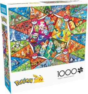 Buffalo Games - Pokemon -: Stained Glass Starters - 1000 Piece Jigsaw Puzzle for Adults -Challenging Puzzle Perfect for Game Nights - Finished Size is 26.75 x 19.75