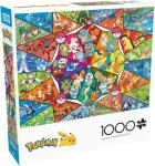 Buffalo Games - Pokemon -: Stained Glass Starters - 1000 Piece Jigsaw Puzzle for Adults -Challenging Puzzle Perfect for Game Nights - Finished Size is 26.75 x 19.75