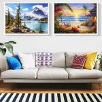 2 Pack Puzzles for Adults 1000 Pieces-Hawaii Beach & Moraine Lake Difficult Jigsaw Puzzles for Adults,Hard Jigsaw Puzzle Decorations DIY Leisure Game Toy Suitable Family Friends(27.5x20 inches)