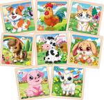 Wooden Puzzles for Toddlers, 9 Pieces Farm Jigsaw Puzzles for Kids Ages 3-5, Preschool Learning Activities, Learning & Educational Toys, Gifts for Boys, Girls Ages 3+