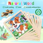 Wooden Puzzles for Toddlers, 9 Pieces Farm Jigsaw Puzzles for Kids Ages 3-5, Preschool Learning Activities, Learning & Educational Toys, Gifts for Boys, Girls Ages 3+