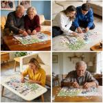 500 Piece Puzzles for Adults,Pink Garden Jigsaw Puzzle for Adults Seniors, Recycled Cardboard Puzzle 500 Piece, Challenging Game Birthday Party Activity Gift for Family Friends 20.5 * 15 inch