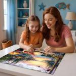 LUXDIVINA 2000 Piece Puzzle for Adults, Puzzles for Adults 2000 Pieces, Lakeside Camping Campfire Dog Cat Canoes Jigsaw Puzzles, Family Fun Puzzle Perfect for Game Nights, 39" X 28"