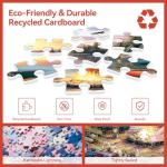 LUXDIVINA 2000 Piece Puzzle for Adults, Puzzles for Adults 2000 Pieces, Lakeside Camping Campfire Dog Cat Canoes Jigsaw Puzzles, Family Fun Puzzle Perfect for Game Nights, 39" X 28"