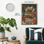 BenBen Puzzles for Adults 1000 Pieces, Vintage Books and Wildflower Jigsaw Puzzle with Letters on Back, Challenging Puzzles for Family Game Night Home Décor, Book Lovers Gifts