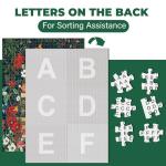 BenBen Puzzles for Adults 1000 Pieces, Vintage Books and Wildflower Jigsaw Puzzle with Letters on Back, Challenging Puzzles for Family Game Night Home Décor, Book Lovers Gifts