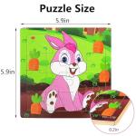 Puzzles for Kids Ages 3-5, 9 Pack Wooden Jigsaw Puzzles for Toddlers Ages 3-5 16 Pieces Preschool Educational Learning Toys Set Animals Puzzles for 3 4 5 Years Old Boys and Girls