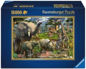 Ravensburger at The Waterhole - 18000 Piece Jigsaw Puzzle for Adults – Softclick Technology Means Pieces Fit Together Perfectly