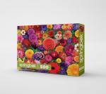 Springbok Blooming Every Daisy 500 Piece Jigsaw Puzzle for Adults - Colorful Flower Collage - Unique Cut Pieces - Great for Relaxing and Mindful Activity - Finished Size 23.5" x 18"