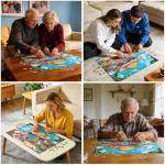 500 Pieces Puzzle for Adults, Beach House Flower Puzzle, Recycled Cardboard Jigsaw Puzzles 500 Pieces, Challenging Puzzles Game Home Art Decor Birthday Party Gift Toy for Teens Seniors 20.5 * 15 inch