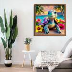Rainbow Turtle Puzzles for Adults 1000 Pieces, PICKFORU Summer Turtle Beach Jigsaw Puzzle, Impossible Challenging Seaside Flower Animal Theme as Home Decor