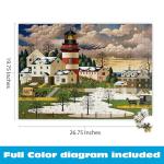 Buffalo Games - Charles Wysocki - Twilight Sentinel - 1000 Piece Jigsaw Puzzle - Colorful Winter Puzzles for Adults – Precision-Cut Pieces, Beautiful Festive Artwork, and Hours of Fun