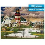 Buffalo Games - Charles Wysocki - Twilight Sentinel - 1000 Piece Jigsaw Puzzle - Colorful Winter Puzzles for Adults – Precision-Cut Pieces, Beautiful Festive Artwork, and Hours of Fun
