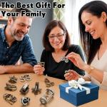 9-Piece Metal Brain Teaser Puzzles for Adults