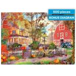 Buffalo Games - Dominic Davison - Autumn Farmhouse - 500 Piece Jigsaw Puzzle For Adults -Challenging Puzzle Perfect for Game Nights - Finished Size is 21.25 x 15.00