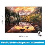 Buffalo Games - Joshua Snow - Maroon Lake Reflections - 2000 Piece Jigsaw Puzzle for Adults Challenging Puzzle Perfect for Game Nights - Finished Size is 38.50 x 26.50