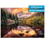 Buffalo Games - Joshua Snow - Maroon Lake Reflections - 2000 Piece Jigsaw Puzzle for Adults Challenging Puzzle Perfect for Game Nights - Finished Size is 38.50 x 26.50