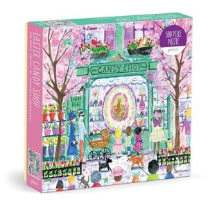Galison Easter Candy Shop – 500 Piece Michael Storrings Jigsaw Puzzle Featuring Beautiful Artwork of an Easter Candy Confectionery
