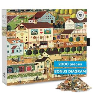 Buffalo Games - Silver Select -Charles Wysocki - Amish Country - 2000 Piece Jigsaw Puzzle for Adults - Challenging Puzzle Perfect for Game Nights - Finished Size is 38.50 x 26.50