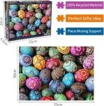 HUADADA Puzzles for Adults 1000 Piece-Easter Egg-1000 Piece Puzzles for Adults and Kids Educational Easter Egg Puzzle (27.56" x 19.67")