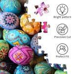 HUADADA Puzzles for Adults 1000 Piece-Easter Egg-1000 Piece Puzzles for Adults and Kids Educational Easter Egg Puzzle (27.56" x 19.67")