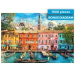 Buffalo Games - Dominic Davison - A Day in Venice - 1500 Piece Jigsaw Puzzle for Adults -Challenging Puzzle Perfect for Game Nights - Finished Size is 38.50 x 26.50