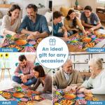 500 Piece Puzzle for Adults, Hamburger Jigsaw Puzzles, Youths Favorite Foods Puzzles 500 Pieces, Birthday and Barious Holiday Party for Family Kids and Adults, Funny Puzzle for Adults, 20.5x15 in