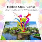 HUADADA Jigsaw Puzzles for Adults 1000 Pieces, Giethoorn Village Interlock Perfectly Letter on Back No Dust, Home Decor Party Toy for Men Women Elders Seniors (27.5"x19.6"), 1:1 Poster