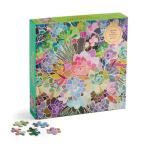 Galison Succulent Mosaic 500 Piece Foil Puzzle from Galison - 20" x 20" Beautifully Illustrated Puzzle, Thick & Sturdy Pieces, Fun and Challenging Activity for Adults, Unique Gift Idea!