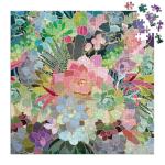 Galison Succulent Mosaic 500 Piece Foil Puzzle from Galison - 20" x 20" Beautifully Illustrated Puzzle, Thick & Sturdy Pieces, Fun and Challenging Activity for Adults, Unique Gift Idea!