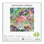 Galison Succulent Mosaic 500 Piece Foil Puzzle from Galison - 20" x 20" Beautifully Illustrated Puzzle, Thick & Sturdy Pieces, Fun and Challenging Activity for Adults, Unique Gift Idea!