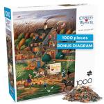 Buffalo Games Secret Passage Inn by Charles Wysocki 1000 Piece Jigsaw Puzzle for Adults Autumn Americana Scene with Reference Poster Made in The USA