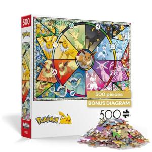 Buffalo Games - Pokemon- Eevee Evolutions Series 1 - 500 Piece Jigsaw Puzzle For Adults -Challenging Puzzle Perfect for Game Nights - Finished Size is 21.25 x 15.00