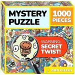 Odd Pieces Mystery Jigsaw Puzzle-1,000 Pcs Mystery Puzzle with Storytelling Comics, Secret Ending-1000 Piece Puzzle for Adults & Kids –19.7'' x 27.6'' Frameable Magic Puzzle Art (Turbo 3000)