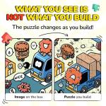 Odd Pieces Mystery Jigsaw Puzzle-1,000 Pcs Mystery Puzzle with Storytelling Comics, Secret Ending-1000 Piece Puzzle for Adults & Kids –19.7'' x 27.6'' Frameable Magic Puzzle Art (Turbo 3000)