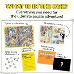 Odd Pieces Mystery Jigsaw Puzzle-1,000 Pcs Mystery Puzzle with Storytelling Comics, Secret Ending-1000 Piece Puzzle for Adults & Kids –19.7'' x 27.6'' Frameable Magic Puzzle Art (Turbo 3000)