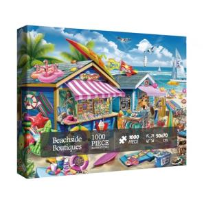 Beach Surf Cottage Puzzle for Adult 1000 Pieces, Summer Hawaii Cabin Jigsaw Puzzle Sea, Florida Seashore Scenery Puzzle for Home Decor