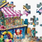 Beach Surf Cottage Puzzle for Adult 1000 Pieces, Summer Hawaii Cabin Jigsaw Puzzle Sea, Florida Seashore Scenery Puzzle for Home Decor