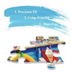 Beach Surf Cottage Puzzle for Adult 1000 Pieces, Summer Hawaii Cabin Jigsaw Puzzle Sea, Florida Seashore Scenery Puzzle for Home Decor