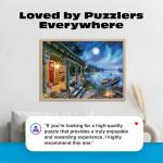 Buffalo Games - Darrell Bush - Moonlight Lodge - 1000 Piece Jigsaw Puzzle , Blue