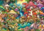 Buffalo Games - Gold - Aimee Stewart - Merry Mushroom Village Picnic - 500 Piece Jigsaw Puzzle for Adults - Challenging Puzzle Perfect for Game Nights