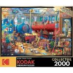 RoseArt - Kodak Premium Collector - Train Station - 2000 Piece Jigsaw Puzzle for Adults