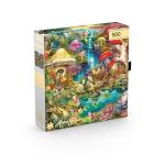 Buffalo Games - Gold - Aimee Stewart - Merry Mushroom Village Picnic - 500 Piece Jigsaw Puzzle for Adults - Challenging Puzzle Perfect for Game Nights